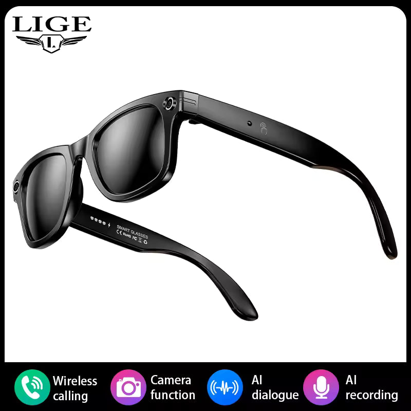 NeoVolt™ AI Smart Glasses – 12H Music, ChatGPT, 2H Video, 7D Standby, IP65 Waterproof