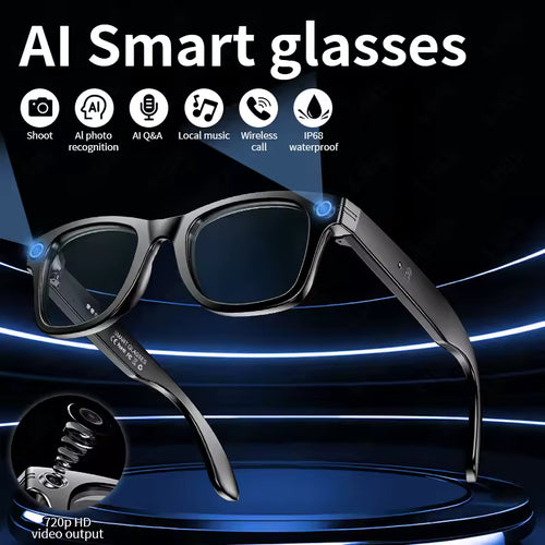 NeoVolt™ AI Smart Glasses – 12H Music, ChatGPT, 2H Video, 7D Standby, IP65 Waterproof